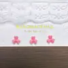 Accesorios populares para manicura de trébol artificial estilo caricatura, mini tachuelas florales de color sólido versátiles, accesorios de resina