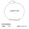 Collar Taina Europeo y Americano de Acero Inoxidable Lujo Ligero de Alta Gama Cadena Lisa para Mujer Cadena para Clavícula de Acero de Titanio con Cuentas Redondas Joyería Popular Transfronteriza
