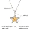 Amazon Fashion Colar Color Block Estrela de Cinco Pontas Luxo Leve Nicho Acessórios Pingente de Alta Qualidade Eyeli Joias