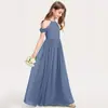 Vestido Chiffon Novo Estilo para Performance de Piano de Meninas, Vestido para Performance de Orquestra, Vestido Longo para Competição de Violino, Primavera