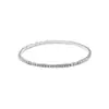 Pulseira de Strass Super Fina 2,0 mm Pulseira de Noiva Elástica Estilo Coreano Fileira Única Pulseira Elástica de Cristal com Brilho