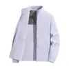 Nueva chaqueta tipo cárdigan extragrande con cuello alto, hecha de forro polar de grafeno para abrigar, una chaqueta recia cortavientos con forro polar para hombre