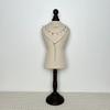 Suporte de Exibição de Colar de Pérola e Cristal para Modelo de Retrato Meio-Comprimento Retrô Suporte de Exibição de Joias para Vitrine Adereços