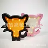 Decoración de Habitación Infantil de Madera Luz Nocturna LED Adorno de Animal Gato Decoración del Hogar Manualidad Regalo Lámpara de Modelado