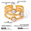 Anillo abierto Wanxing de acero inoxidable turquesa europeo y americano, anillo de sentido avanzado, joyería de mano de acero de titanio, anillos transfronterizos