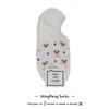 Calcetines Antideslizantes Coreanos, Calcetines Tipo Barco para Mujer, Malla, Transpirables, Letra R de Dibujos Animados, Cabeza de Osito, Calcetines de Algodón Dongdaemun