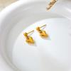 Pendientes Vintage de Acero de Titanio con Forma de Corazón Puntiagudo Estilo Británico para Mujer - Pendientes Lindos, Minimalistas, Versátiles