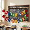Suministro exclusivo transfronterizo: Banner de Bienvenida de Manzana de Fieltro, Decoración de Bandera de Tela No Tejida para Apertura Escolar, Dropshipping OEM