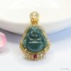 Pingente de Buda de Jadeíta Grau A Natural Água Azul Buda Maitreya Ornamento Pendurado Venda Direta no Atacado Dropshipping S4121802L