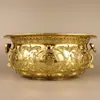 Adornos de Cobre Ruyi Cornucopia Adornos Decorativos de Escritorio para el Hogar Sala de Estar Estilo Chino Nuevo Grande Regalo Artesanías