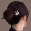 Pasador de Pelo con Borla en Forma de Media Luna Estilo Antiguo para Mujeres 2026 Nuevo Accesorio para el Cabello Hanfu Pasador de Doble Cara con un Toque Elegante de Alta Gama Pasador de Madera