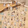 Paquete de Pegatinas Serie Vida Lenta Transfronteriza ZABC Tema de Personajes Material para Decoración de la Vida DIY 6 Diseños