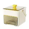 Refrigerador Doméstico de Gran Capacidad Caja de Almacenamiento de Hielo Molde para Cubitos de Hielo Bandeja para Hacer Hielo Herramienta de Molde de Hielo Tipo Prensa Molde de Hielo DIY