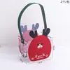 Caja de Empaque Portátil para Manzanas con Temática Navideña, Caja Pequeña de Regalo de Dulces de Fruta de la Paz, Caja de Papel Vacía