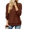 Sudadera de Manga Larga Lisa de Color Sólido con Cuello Medio Alto Antideslizante para Mujer, Comercio Transfronterizo Europeo y Americano de Amazon, Otoño/Invierno 2026