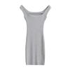 YPFF, ropa de moda para mujer, vestido tubo con hombros descubiertos para chica, vestido de verano nuevo, sexy, ajustado, sin mangas