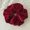 Diadema de terciopelo de color liso estilo perezoso de otoño e invierno, accesorios para el cabello para mujer, diadema de goma simple retro, diadema dulce color crema