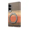 Adequado para Capa de Celular Samsung Zfold8, Anti-Queda Magnético Suction Center Axis Anel de PU Suporte, Capa Protetora iPhone Duo