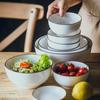 Tazón plato juego de vajilla de cerámica platos al por mayor rojo neto para el hogar tazón para comer regalo fábrica venta al por mayor tazón palillos regalo