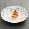 Plato Cerámico de Corazón de Melocotón con Flor Plato de Plato Vajilla de Hotel de Alta Gama Plato para Comida Occidental Plato de Cena Hermoso Plato para el Hogar Nuevo