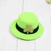 Nuevo Venta al por mayor al contado transfronteriza Diadema del Día de San Patricio Sombrero Verde Trébol Festival Irlandés Sombrero de Copa