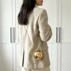 Bolso de Noche Redondo Retro Europeo y Americano Transfronterizo, Nuevo Bolso Cruzado de Hombro de Cadena de Acrílico de Moda para Mujer, Bolsita para Lipstick