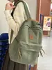 Mochila de Pana para Mujer Simple de Gran Capacidad Bolsa para Estudiante de Secundaria Mochila Retro de Escuela Secundaria Americana Bolsa para Computadora