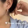 Pendientes de Diseño Nicho Ins Coreano Estilo Fresco Elegante Pendientes Asimétricos Facetados en Forma de V Plata de Ley S925 Elegantes