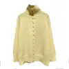 Cárdigan de punto casual estilo coreano con cuello alto para mujer, nueva colección otoño/invierno 2026, inspirado en lo retro, abrigo suéter de corte holgado