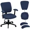 Funda de silla dividida: (funda para cojín de asiento + funda para respaldo + 2 fundas para reposabrazos)
