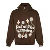 Sudadera con capucha de terciopelo Bpm con estampado de letras Broken Planet, holgada, casual, para hombre y mujer, moderna, otoño e invierno