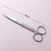 Tijeras de gasa de acero inoxidable transfronterizas, tijeras para retirar suturas médicas, tijeras quirúrgicas de disección experimental de cabeza redonda recta