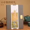 Cuaderno cultural y creativo estilo chino, set de regalo estilo vintage para el Día del Maestro, set completo de cuadernos para negocios, regalo corporativo personalizado