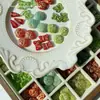 Serie Roja y Verde de Oso y Estrella de Vid Checa Doméstica Mariposa Hecha a Mano Capullo de Flor Oro Pintado Materiales y Accesorios para Pulsera DIY