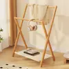 Perchero de pie de madera maciza para niños, perchero para dormitorio, estante simple de madera para almacenamiento de ropa en casa para bebés