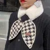 Bufanda de Felpa Nueva de Otoño e Invierno de Rebajas Muy Vendida para Mujer, Bufanda Cálida de Piel Sintética de Conejo Estilo Coreano de Moda