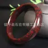 Pulsera de Jade Rojo y Blanco de Xinjiang, Pulsera de Piedra de Sangre, Pulsera de Jade Meteorito Rojo y Blanco para Mujer, Suministro al por Mayor para Transmisiones en Vivo