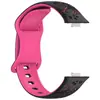 Adecuado para la correa de silicona Huawei Watch Fit5 fit3/fit4pro, diseño de cintura delgada, doble color púrpura y azul grabado con láser