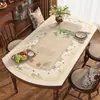Novo Jogo Americano Oval para Mesa de Jantar Estilo Chinês, À Prova d'Água, À Prova de Óleo, Não Precisa Lavar, Luxo Leve, Sensação de Alta Qualidade, Protetor de Superfície para Mesa de Centro Doméstica