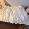 Shorts de Seguridad con Ribete de Encaje, Talla Grande, Anti-Exposición, No se Enrollan, Delgados, Se Pueden Usar Afuera, Shorts Sueltos para Casa, Seda de Hielo