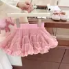 [Novos Produtos de Verão] Saia Tutu Elegante para Bebê Menina com Laço Cor de Chá de Leite, Saia Bufante Estilo Quatro Estações, Saia de Princesa, Meia Saia