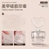 Nueva Placa de Estampado para Uñas Lavable con Diseños de Corazones y Flores, Placa de Estampado de Silicona de Alta Transparencia, Herramienta de Transferencia de Placa de Acero para Estampado Estilo Francés