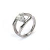Anillo de Diamantes con Diseño Nicho Ins de Estilo Japonés y Coreano, Hueco de Doble Capa con Incrustaciones en Forma de Gota, Anillo de Dedo Distintivo de Moda de Lujo Ligero para Mujer