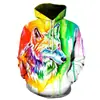 Moletom com Capuz Cruzado Primavera e Outono Pintura Graffiti Impressão 3D Camada de Ar Pulôver Unissex Roupa Esportiva Casual