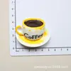 Acessórios de resina diy pão amarelo para brincar de comida ovo copo de leite decoração de beleza para celular adesivo de geladeira material de caixa surpresa