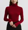 Camiseta Básica Cuello Alto/Cuello Cisne Minimalista "Colorist" Lavable de Lana Italiana Sin Costuras