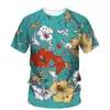Serie de Flores del Noreste Impresión Digital 3D Camiseta Casual de Manga Corta para Hombre Ropa para Hombre Camiseta Ropa Impresión Digital 3D