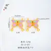 Pu Zuojiu no se decolora oro accesorios DIY colgante de mariposa colorido de doble cara colgante binaural collar cadena de suéter mujer