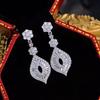 Aretes de Hoja con Forma de Gota de Diamantes Completos para Mujer, Sentido Nicho Simple ins, Aretes Estilo Frío, Regalo de Celebridad de Internet, Joyería para Live
