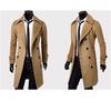 Comercio exterior transfronterizo Abrigo de lana de longitud media para hombre, otoño e invierno, moda informal, abrigo de lana cruzado, venta al por mayor